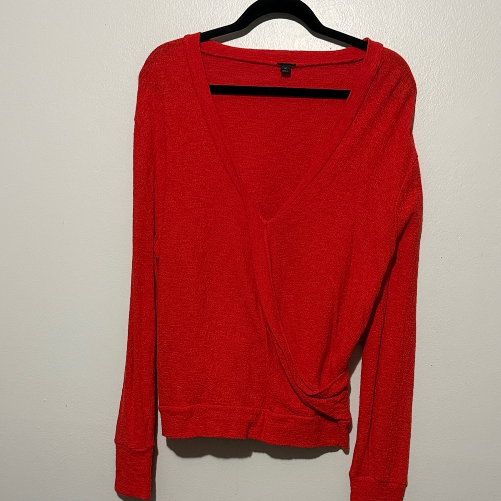 J. Crew Bold Red Women's V-Neck Sweater